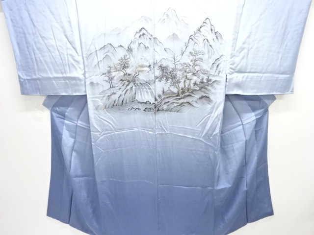 JAPANESE KIMONO / ANTIQUE MENS JUBAN / SCENERY